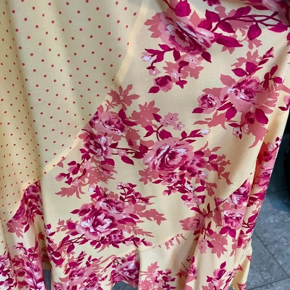 Floral Yellow and Pink Maxi Dress - Picture 5 of 11